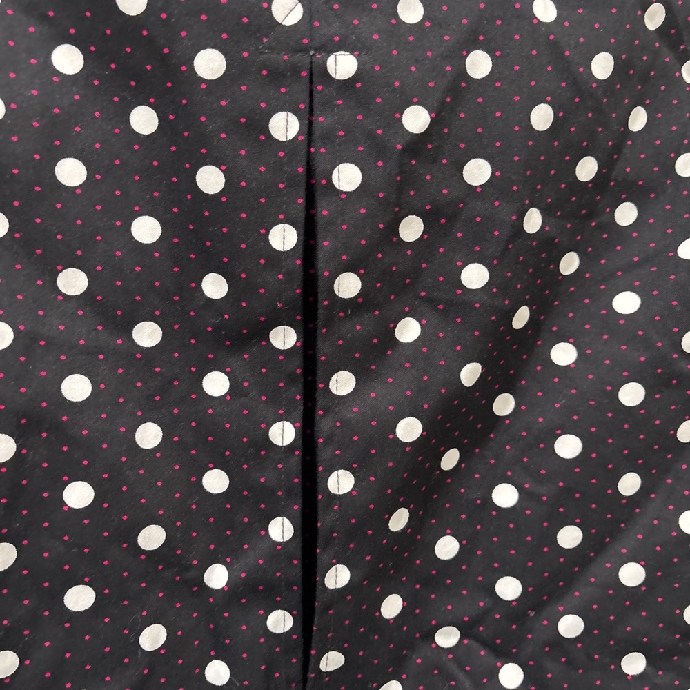 White House Black Market Black Polka Dot Bolero Cap Sleeve Capri Jacket Size 10 - Picture 8 of 8